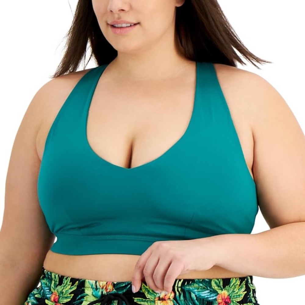 (B10) ID Ideology Women’s sports bra, green, size 2X,‎ NWT